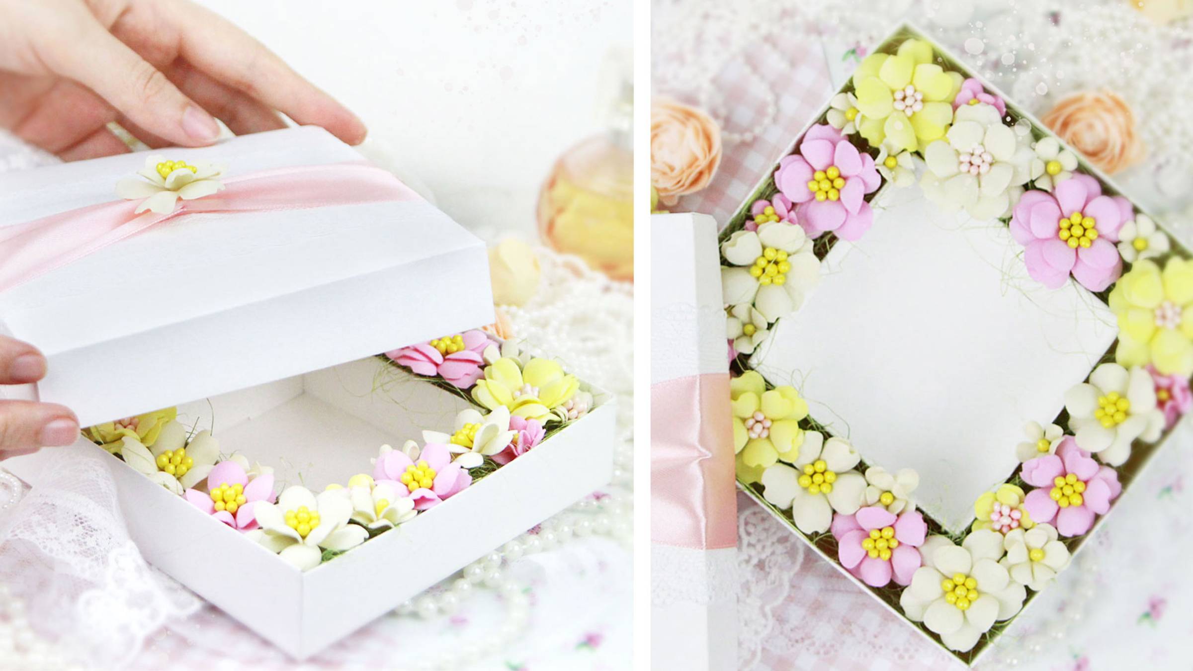 Подарок своими руками 🎁 Оригинальная коробочка с цветами для небольшого сюрприза или денег 🌸 смотреть онлайн