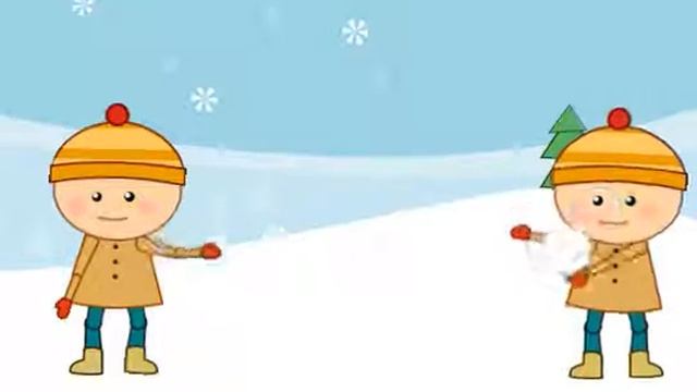 игра в снежки часть2
