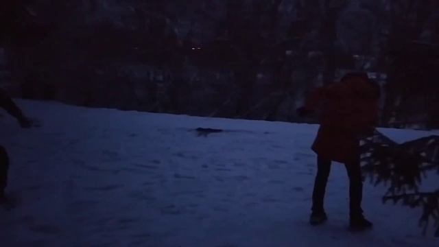 водопад Ягала, игра в снежки 26.12.2020
