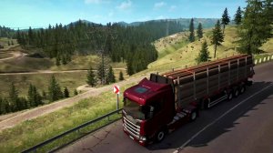 Euro Truck Simulator 2. Rus Map / Volga MAP / Sibir Map. Руль Moza R5.