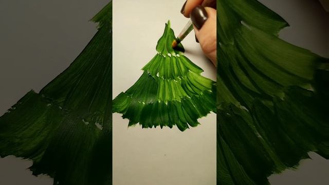 Drawing a Christmas tree. decorate the Christmas tree. Рисуем новогоднюю ёлку и наряжаем ее. #pict смотреть онлайн