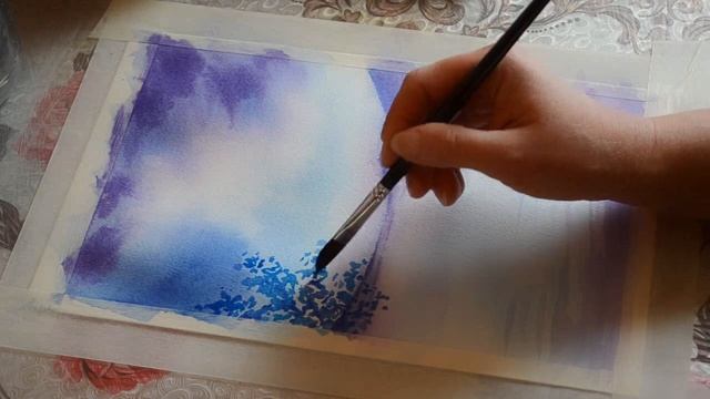 Простой пейзаж акварелью. Сможет каждый. смотреть онлайн