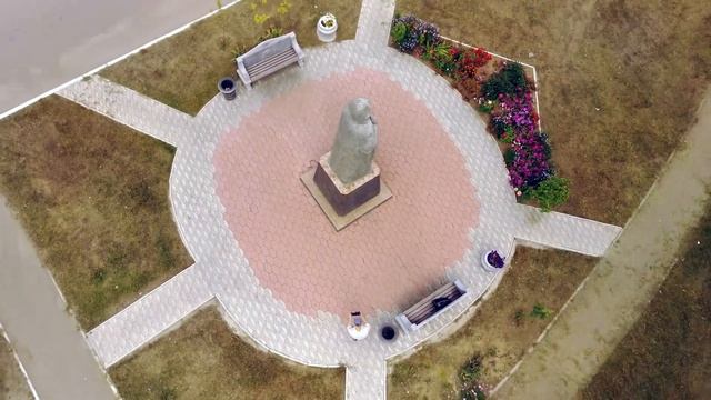 Рубцовск. Памятник Илье Муромцу. Съемка с дрона. смотреть онлайн