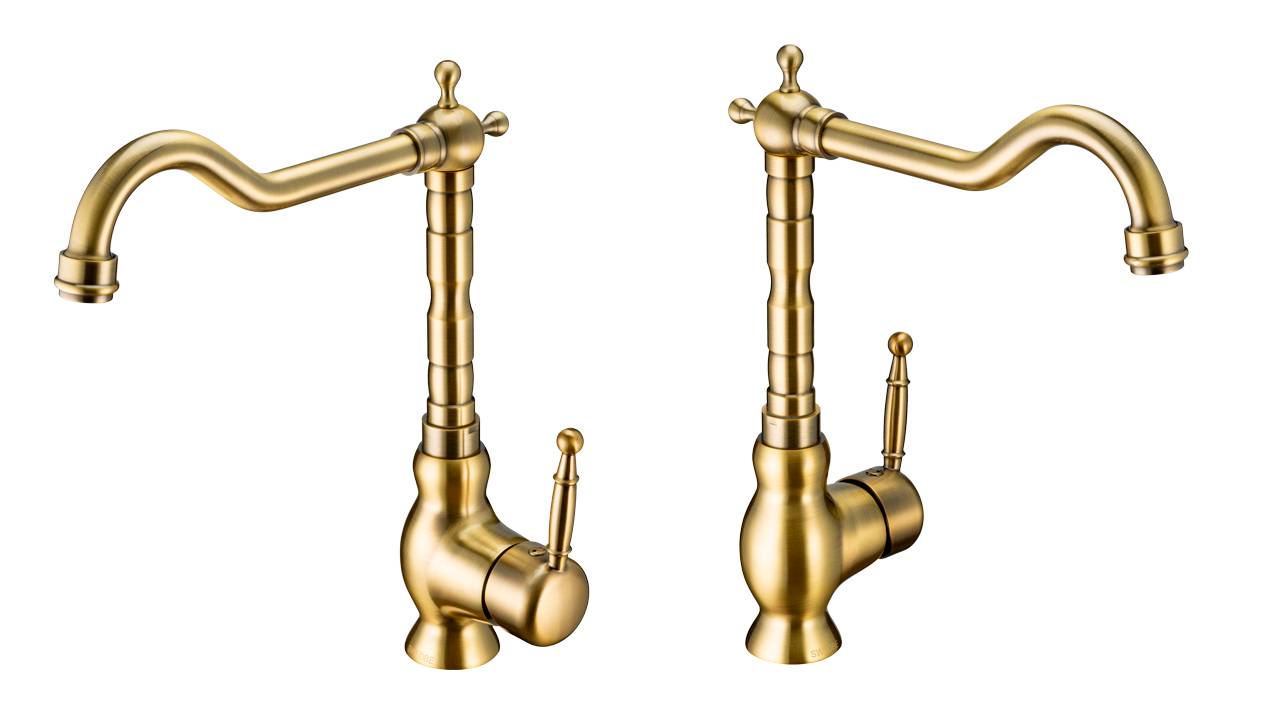 Распаковка бронзового кухонного смесителя Swedbe Selene 7143 смотреть онлайн