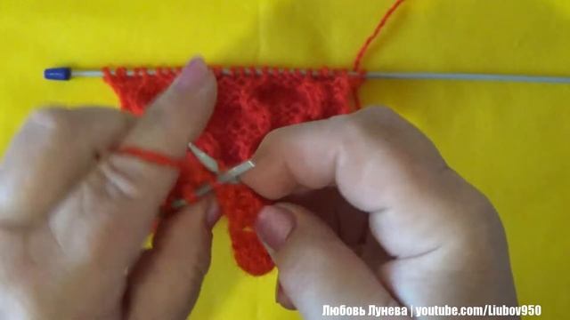 Вертикальная волнистая дорожка ( спицами) смотреть онлайн