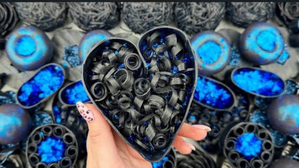 BLACK&GLITTER BLUE 💙🌑 ASMR Goosebumps !😊