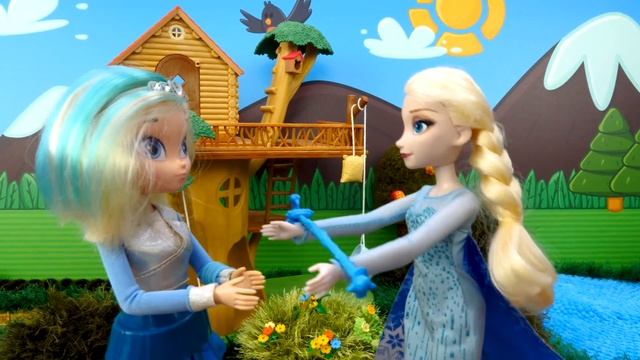 Холодное сердце Эльзы растопило снег - Машины сказки про посох Снежки смотреть онлайн