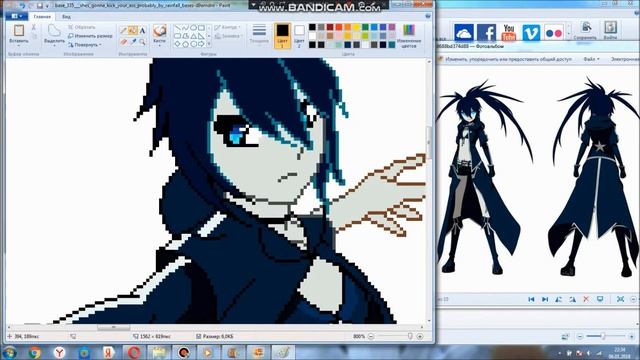 Рисуем Black Rock Shooter смотреть онлайн