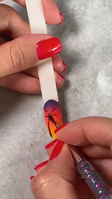 Как нарисовать пальмы? Популярный дизайн ногтей гель-лаками пошагово #маникюр #дизайнногтей #ногти смотреть онлайн