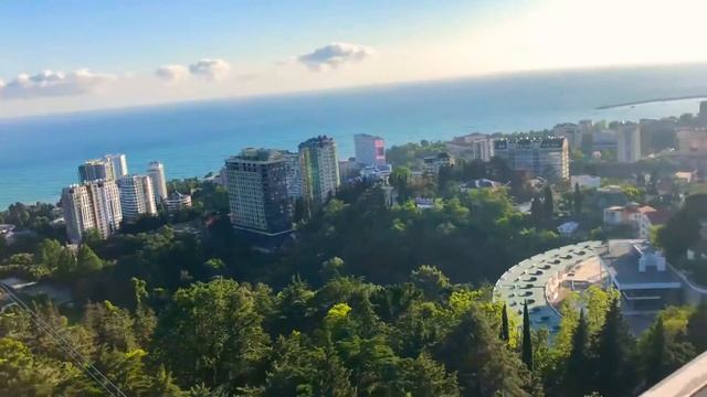 Панорамный вид на Сочи с вершины Дендрария смотреть онлайн