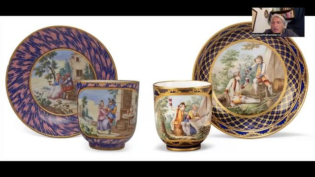 20 История фарфора. Севр (1750-е - 1790-е). Миниатюрная живопись. Чашки с блюдцами смотреть онлайн