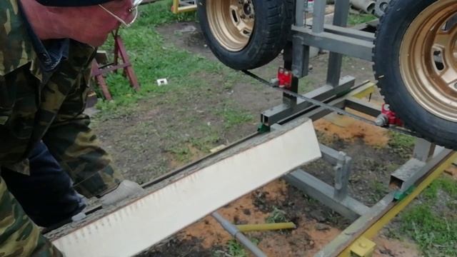 Самодельная ленточная пилорама смотреть онлайн