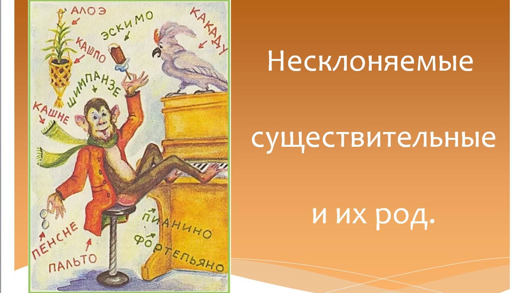 Несклоняемые существительные и их род. Русский язык 5 класс. Программа Эльконина-Давыдова. смотреть онлайн