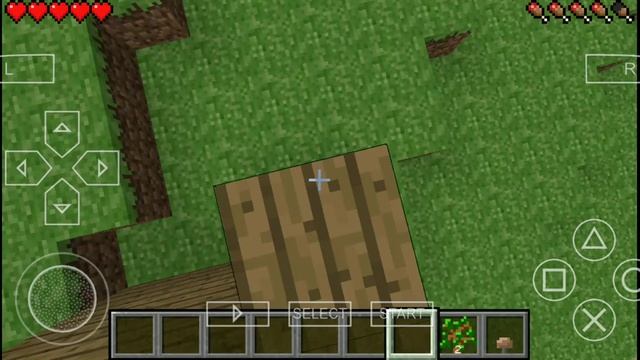 Выживание в очень старой версии Майнкрафт ПСП 2часть начинаю строить 2этаж дома