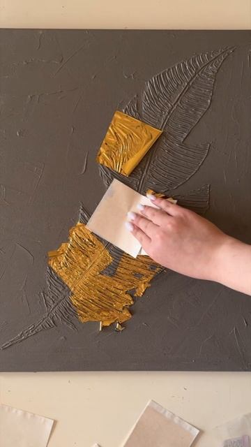 Картина с поталью 4 часть #творчество #текстурнаяпаста смотреть онлайн