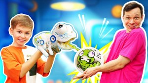 Прыгающий робот-лягушка – кто победит в битве на меткость? 🎯🎮 #игрушкидлядетей #длядетей