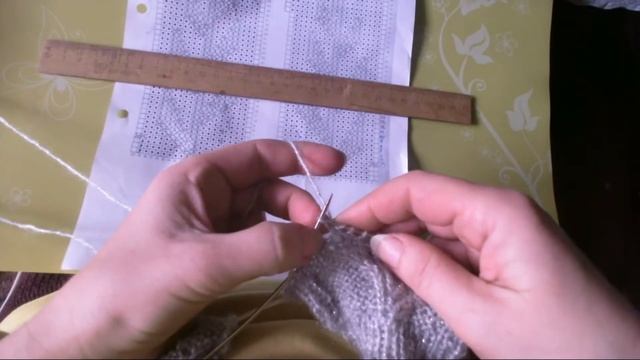 Митенки на круговых спицах часть3 смотреть онлайн