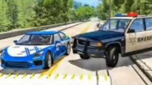 Полицейские шипы перехват преступников игра авто краш BeamNG Ситуации для мальчиков