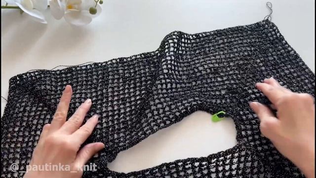 Шикарное и очень простое платье крючком #_pautinka_knit