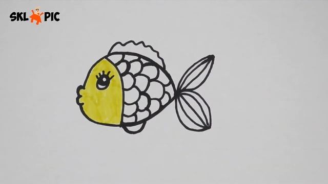 Bolalar uchun baliq chizish/Drawing Fish for children/Рисунок Рыба для детей смотреть онлайн