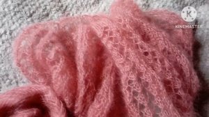 Вязальный влог.Паутинка из мохера. Процесс