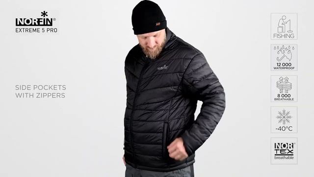 Костюм зимовий Norfin Extreme 5 PRO чоловічий (-45) Чорний (арт.3390