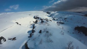 Снегоступинг в  Хибинах. fpv.