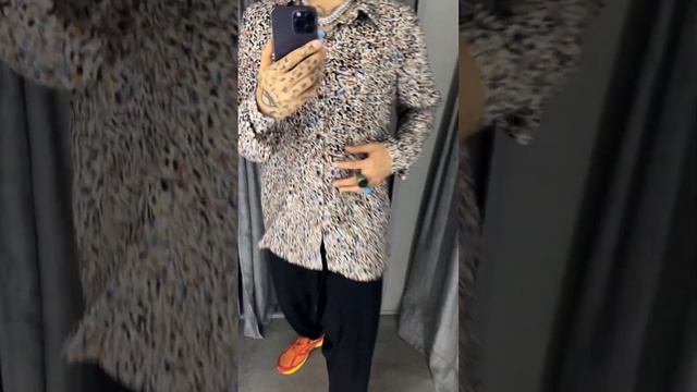 Леопардовая вискозная рубашка. смотреть онлайн