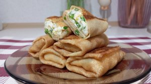 Блинчики ФАРШИРОВАННЫЕ с Сыром и Яйцом!