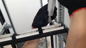 Заделка (забивка, распиновка) патч-панели utp, 19», 24 порта RJ-45, 5e кат. 1U.