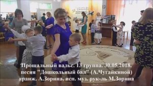 Дошкольный вальс с родителями - 2018 (муз. рук-ль М.В. Зорина-Мельник)