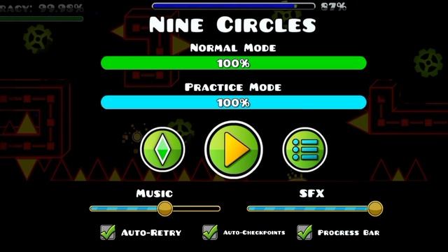 NINE SIRCLES GG! Первый хард демон на канале! Geometry Dash. ItsBee GD.