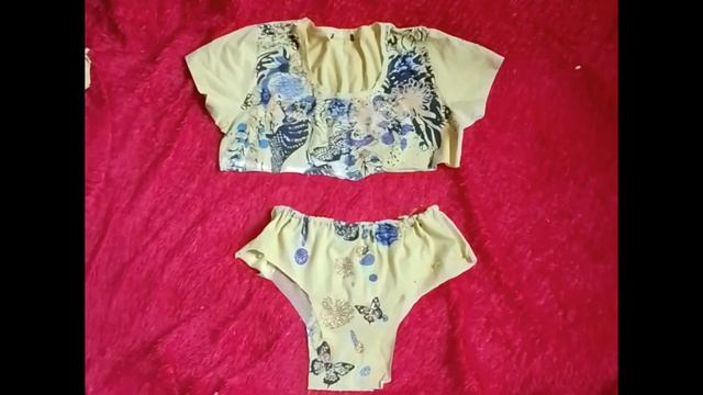 DIY Переделка кофта в топик трусик своими руками 4