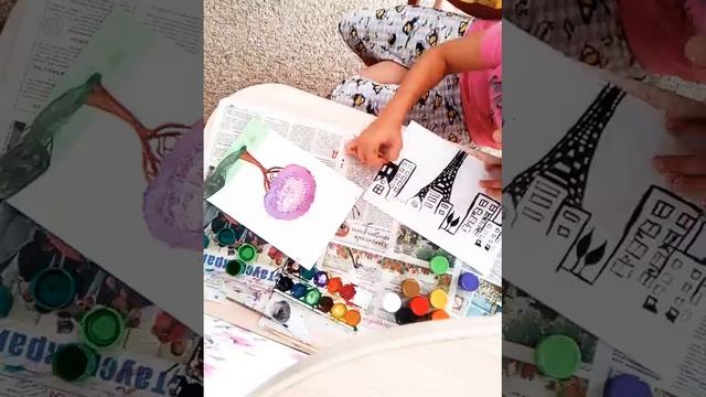 Рисую с с двоюродной сестрой👍🎨🎨🎨 смотреть онлайн