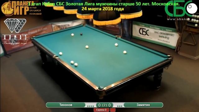 Замятин - Тихонов. 1 этап Кубка СБС Золотая Лига, мужчины старше 50 лет. Московская пирамида. смотреть онлайн
