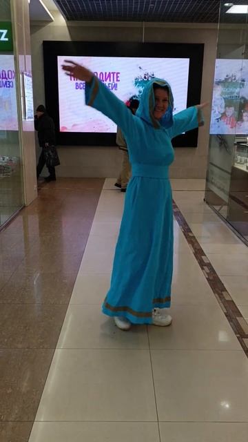 Платье обережное "Спокойствие".Цвет голубого неба и тё смотреть онлайн