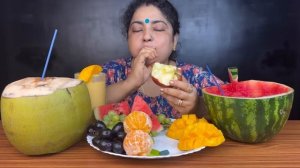 СОЧНЫЙ МАНГО, ХРУСТЯЩЕЕ ЯБЛОКО, КОКОСОВАЯ ВОДА И СВЕЖИЙ АРБУЗНЫЙ СОК МУКБАНГ