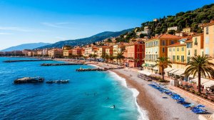 Ницца, Франция. Культурная столица Французской Ривьеры, прогулка по красивым улочкам с уютными кафе