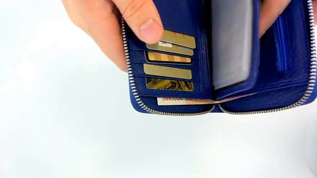 Портмоне водителя синие