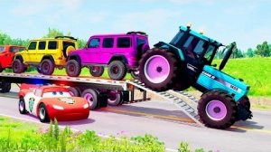 Бортовой грузовик Маккуин | Транспортировка на грузовике - Выбоина против автомобиля #07