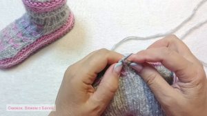 🧦Детские носочки 25-26 размера ‼️ МК ➡️ На двух спицах и без шва на подошве👍