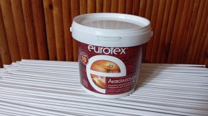 Белая аквалазурь Евротекс. Белые трубочки.