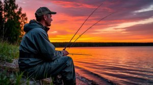 Ловлю на фидер на закате