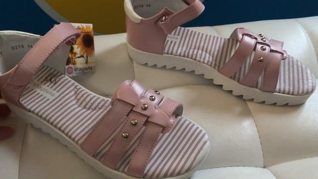 Сандалии Шаговита для девочки 18СМФ 6447 розовые смотреть онлайн