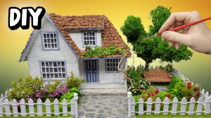 Домик с цветами из картона своими руками / DIY