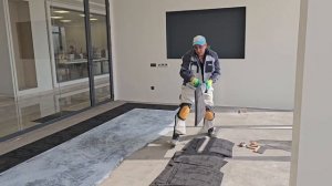 Первый опыт, укладка ковровой плитки.