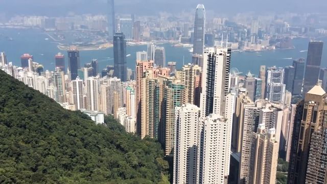 HongKong view. Вид на Гонконг с Пика Виктории смотреть онлайн