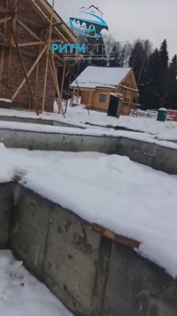 Строительство свайно-ленточного фундамента зимой #ри? смотреть онлайн