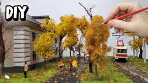 Осенний город из картона своими руками / DIY