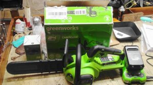 Аккумуляторная цепная пила Greenworks GD24CS30,24v, 30см.  ЧАСТЬ №1. ОБЗОР.